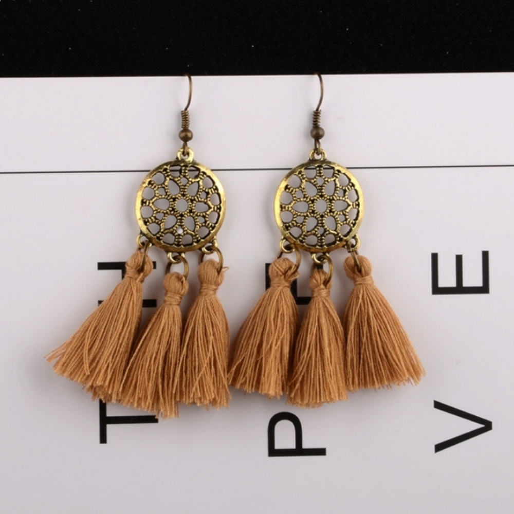 💥3/$10💥 Disk Tassel Earrings - Picture 4 of 4